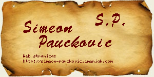 Simeon Paučković vizit kartica